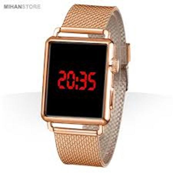 Unisex Digital Display Watch - 1 Pc Stainless Steel, Battery Operated, Water Resistant